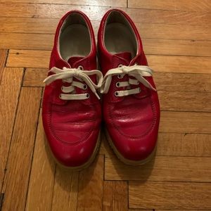 Red patent leather Hogans